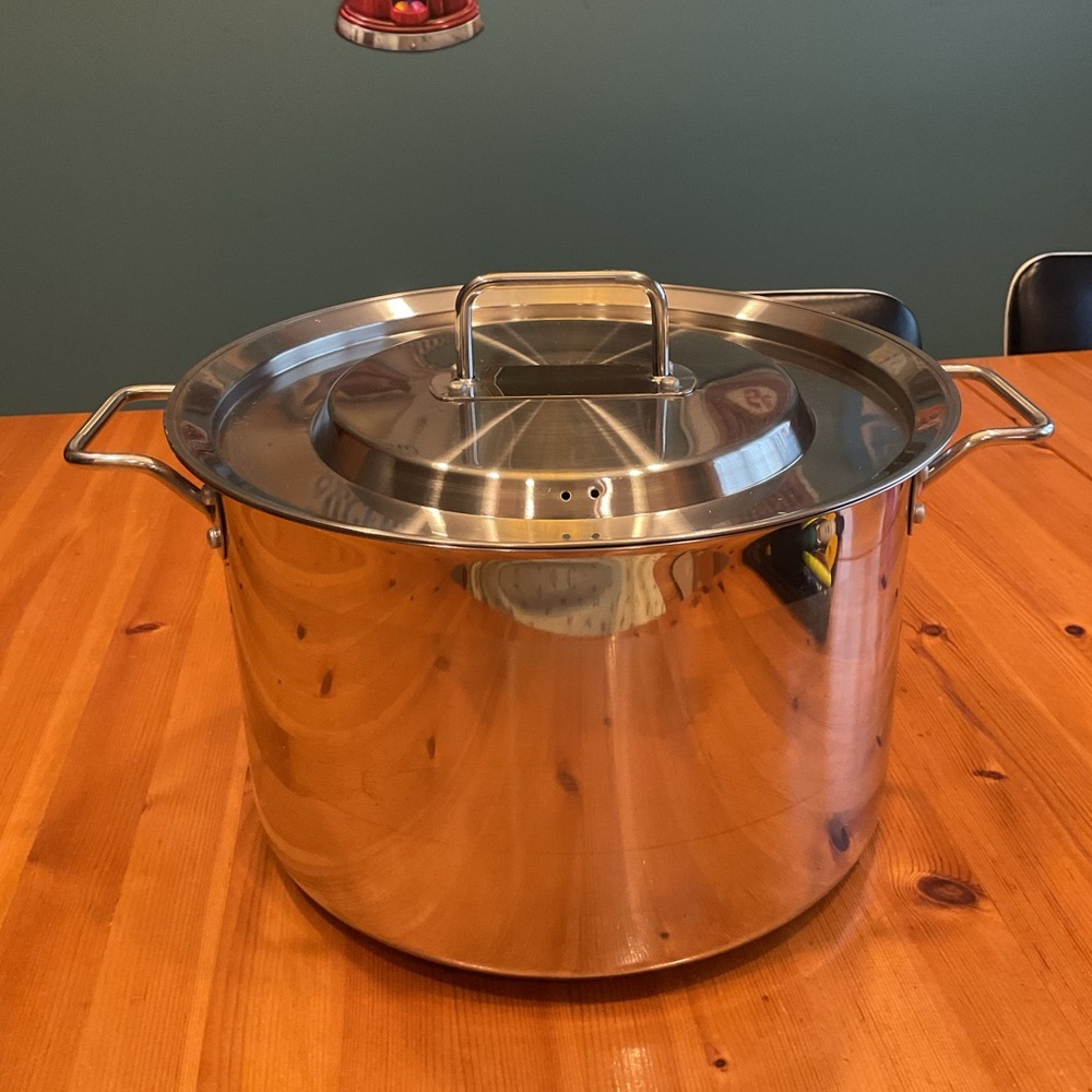 TOOLS OF THE TRADE ARMOR 12 QUART POT HUGE STAINLESS SOUPS PASTA POTATOES CHILI